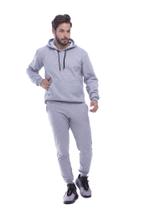 Conjunto Moletom Masculino Liso Confortável Cinza