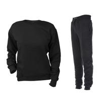 Conjunto Moletom Masculino Liso Fechado Preto