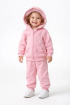 Conjunto Moletom Menina Forrado Zíper Capuz Peluciado 5068 Conjunto Moletom Menina Forrado Zíper Capuz Peluciado 5068