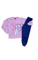 Conjunto Moletom Menina Infantil Bebê Criança Personagens Inverno