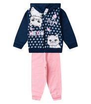 Conjunto Moletom Menina Jaqueta E Calça Select Azul
