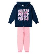 Conjunto Moletom Menina Jaqueta E Calça Select Azul