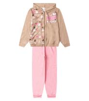 Conjunto Moletom Menina Jaqueta E Calça Select Bege