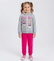 Conjunto Moletom Menina Jaqueta E Calça Select Cinza Conjunto Moletom Menina Jaqueta E Calça Select Cinza