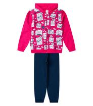 Conjunto Moletom Menina Jaqueta E Calça Select Rosa