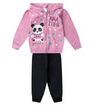 Conjunto Moletom Menina Jaqueta E Calça Select Roxo