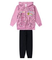 Conjunto Moletom Menina Jaqueta E Calça Select Roxo