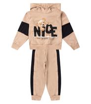 Conjunto Moletom Menino Blusão E Calça Select Bege