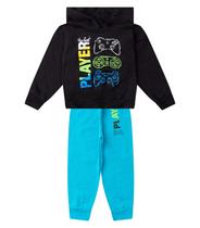 Conjunto Moletom Menino Blusão E Calça Select Preto