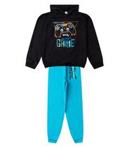 Conjunto Moletom Menino Blusão E Calça Select Preto
