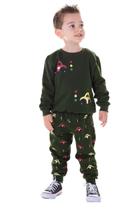 Conjunto Moletom Menino Casaco e Calça Verde Escuro Carrinho Conjunto Moletom Menino Casaco e Calça Verde Escuro Carrinho