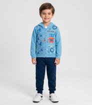 Conjunto Moletom Menino Jaqueta E Calça Select Azul