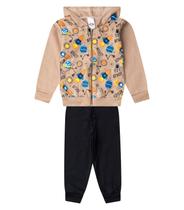 Conjunto Moletom Menino Jaqueta E Calça Select Bege Conjunto Moletom Menino Jaqueta E Calça Select Bege