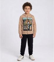 Conjunto Moletom Menino Jaqueta E Calça Select Bege