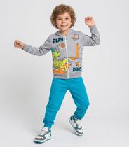 Conjunto Moletom Menino Jaqueta E Calça Select Cinza
