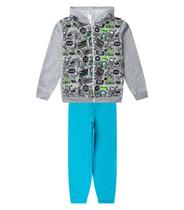 Conjunto Moletom Menino Jaqueta E Calça Select Cinza