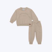 Conjunto Moletom Monocromático Bege Bebê Menino Divertto 16203 Conjunto Moletom Monocromático Bege Bebê Menino Divertto 16203