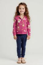 Conjunto Moletom para Menina com Capuz e Estampa de Ursos Kyly Conjunto Moletom para Menina com Capuz e Estampa de Ursos Kyly