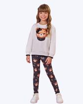 Conjunto Moletom Peluciado e Calça Legging em Termoskin Peluciado Infantil Feminino Infanti 89753 Conjunto Moletom Peluciado e Calça Legging em Termoskin Peluciado Infantil Feminino Infanti 89753