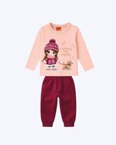 Conjunto Moletom Peluciado Infantil Feminino Kyly P1001507 Conjunto Moletom Peluciado Infantil Feminino Kyly P1001507