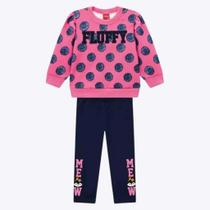 Conjunto Moletom Peluciado Infantil Menina Kyly 207623