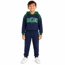 Conjunto Moletom Peluciado Infantil Menino Plush Cor:Marinho/VerdeTamanho:8 Conjunto Moletom Peluciado Infantil Menino Plush Cor:Marinho/VerdeTamanho:8