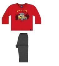 Conjunto Moletom Peluciado Infantil Wild Life Rei Rex