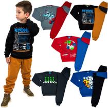 Conjunto moletom peluciado menino 02 ao 12
