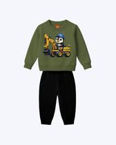 Conjunto Moletom Peluciado Pinguim Infantil Masculino Kyly P1001579 Conjunto Moletom Peluciado Pinguim Infantil Masculino Kyly P1001579