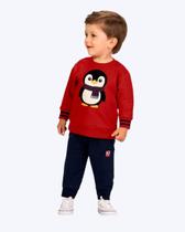 Conjunto Moletom Pinguim Infantil Masculino Kyly 1001584 Conjunto Moletom Pinguim Infantil Masculino Kyly 1001584