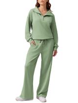 Conjunto Moletom PINSPARK Feminino - 2 Peças, Verde, Tamanho M Conjunto Moletom PINSPARK Feminino - 2 Peças, Verde, Tamanho M