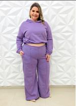 Conjunto moletom plus size com capuz