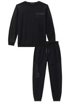 Conjunto Moletom Preto Menino Johnny Fox