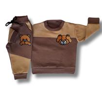 Conjunto Moletom Roupa de Frio infantil Bebê Moletom Grosso