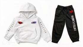 Conjunto Moletom Sharingan Naruto Anime Blusa Calça Infantil