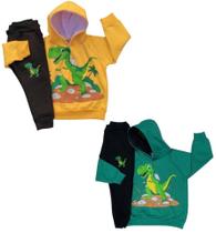 Conjunto Moleton Dinossauro menino Infantil Super Qualidade