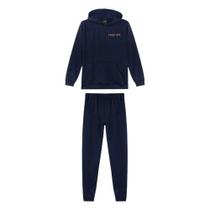 Conjunto Moleton Infantil Teen Lemon Blusa De Frio Calça Peluciado Capuz E Bolso