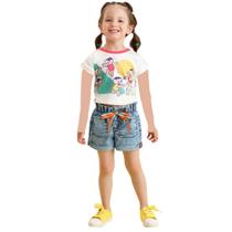 Conjunto Mon Sucré Coleção Turma Da Mônica Short Jeans Conjunto Mon Sucré Coleção Turma Da Mônica Short Jeans