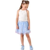 Conjunto Mon Sucré Saia de Tule Azul 51 13 80 25 052 Conjunto Mon Sucré Saia de Tule Azul 51 13 80 25 052