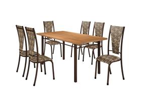 Conjunto Mônaco 06 Cadeiras com Base Piauí BM Tubulares