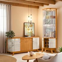 Conjunto Mônaco c/ Cristaleira Marina Cinamomo/Off-White Conjunto Mônaco c/ Cristaleira Marina Cinamomo/Off-White