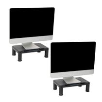 Conjunto Monitor Stand Mind Reader de 2 pretos ajustáveis em altura