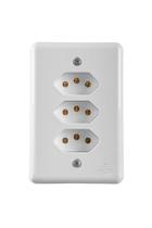 Conjunto Monobloco Tripla 3 Tomadas 10A 250V Linha Stylus