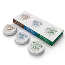 Conjunto Monster&Son Organic x3 de Bálsamos para Barba com Manteiga de Jojoba e Karité