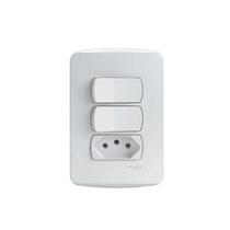 Conjunto Montado 2 Interruptores Simples E 1 Tomada 2P+T 10A Pb S3B69050 Branco Miluz Schneider Conjunto Montado 2 Interruptores Simples E 1 Tomada 2P+T 10A Pb S3B69050 Branco Miluz Schneider