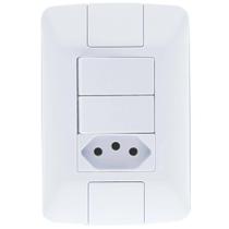 Conjunto Montado Aria 4x2 2 Interruptores Simples 6a + 1 Tomada 10A 250V Tramontina