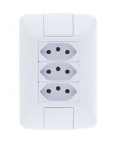 Conjunto Montado Aria 4x2 3 Tomadas NBR 14136 20A 250V Tramontina