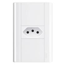 Conjunto montado de tomada 10A com placa 250V Modulare Fame Conjunto montado de tomada 10A com placa 250V Modulare Fame