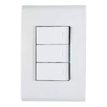 Conjunto Montado Liz 4x2 3 Interruptores Simples 10A 250V Tramontina