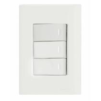 Conjunto Montado Liz 4X2 3 Interruptores Simples Tramontina Conjunto Montado Liz 4X2 3 Interruptores Simples Tramontina